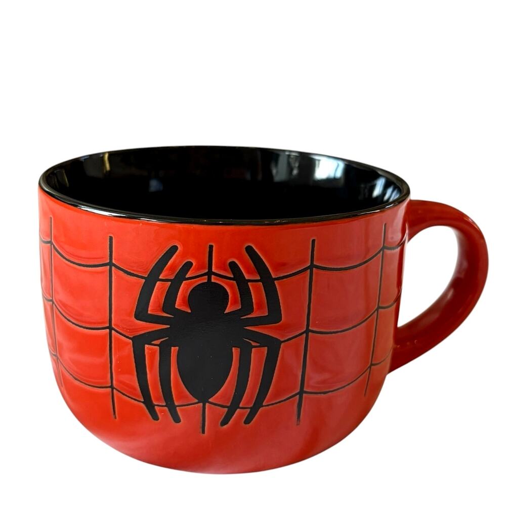 Marvel Zak Spiderman Mug Large Orange & Black Halloween Coffee Mug NEW